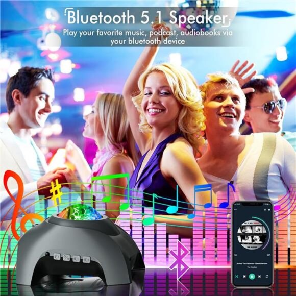 Star Projector, Galaxy Projector for Bedroom, LED Night Light Aurora Projector - Picture 4 of 7